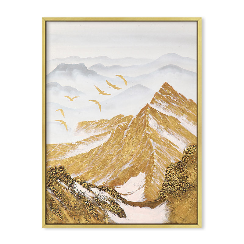 Mountain Landscape Wall Art Triptych Set of 3 Neutral pints