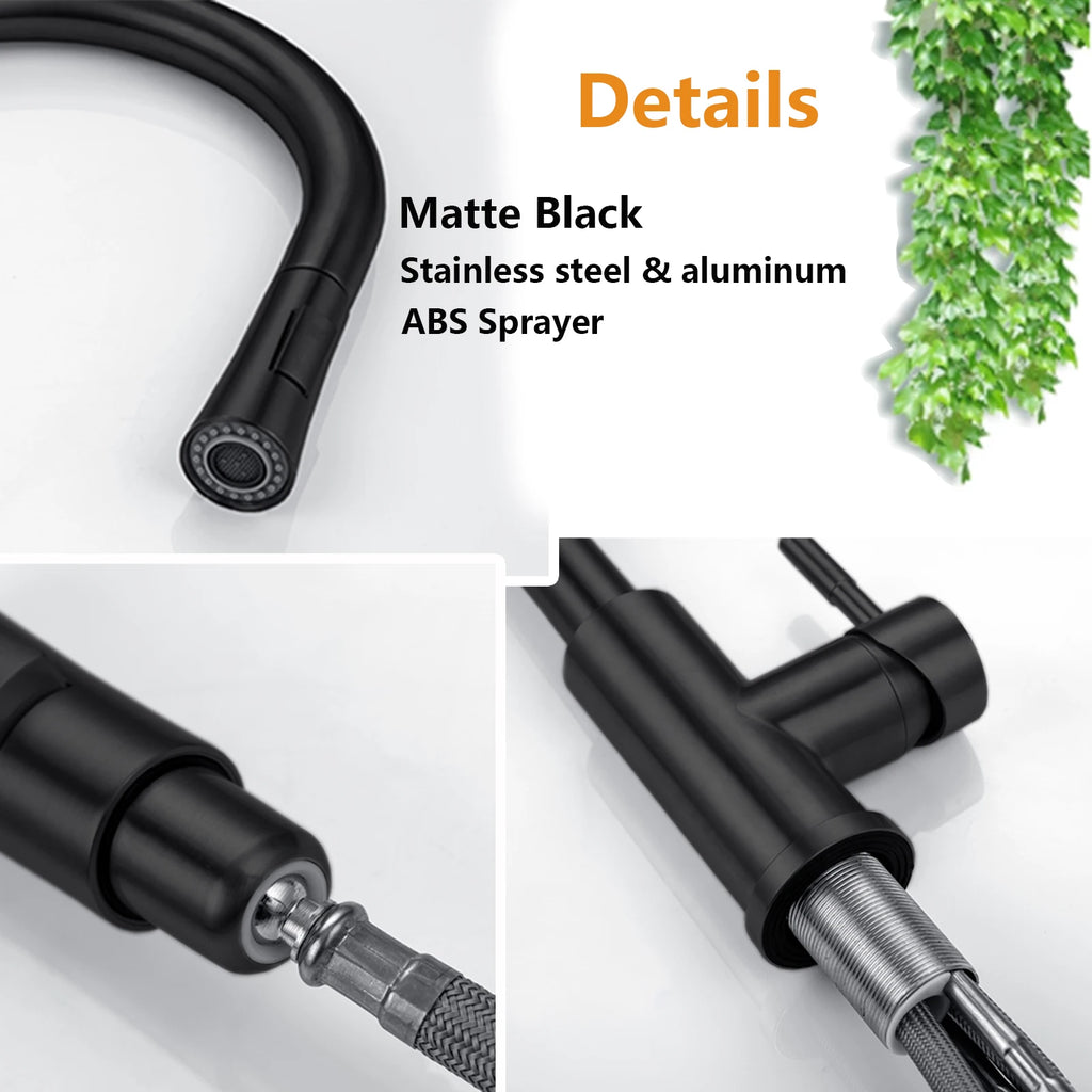 Pull Out Sensor Black Kitchen Faucet Sensitive Touch Control Faucet Mixer For Kitchen Touch Sensor Kitchen Mixer Tap