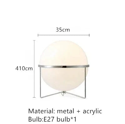 Modern Globe Floor Lamp Minimalist Chrome Standing Lamp for Living Room