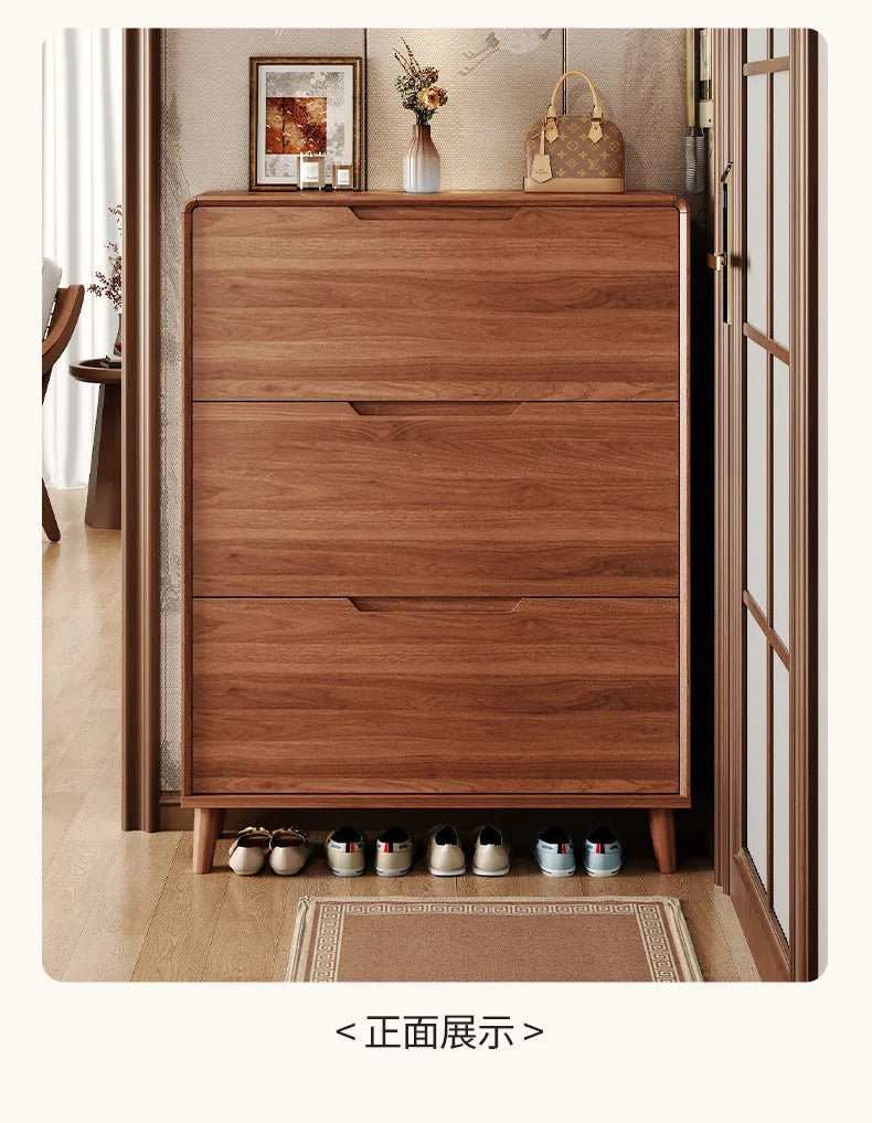 Ultra-thin Wooden Shoe Cabinets Integrated Against Wall Fashion Simple Shoe Cabinets Home Furniture La Combinaison YSXG