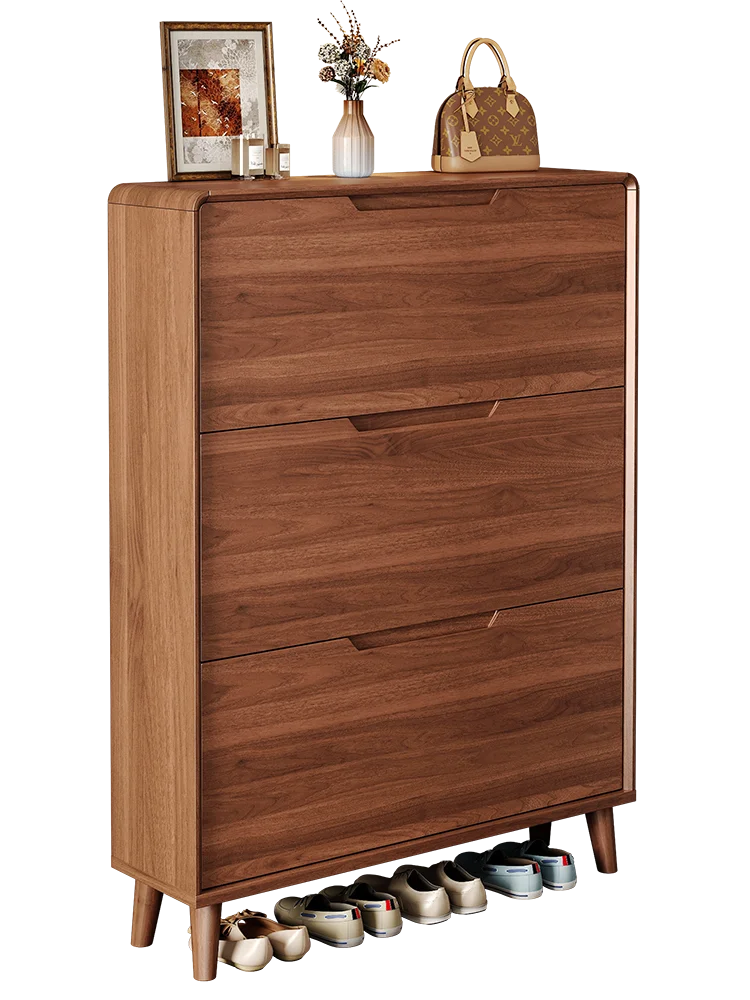 Ultra-thin Wooden Shoe Cabinets Integrated Against Wall Fashion Simple Shoe Cabinets Home Furniture La Combinaison YSXG