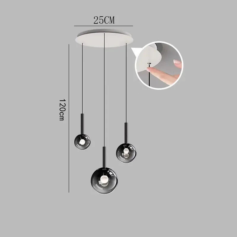 Designer Minimalist Staircase LED Pendant Modern Minimalist Loft Villa Duplex Rotating Staircase Light Long Pendant Restaurant P