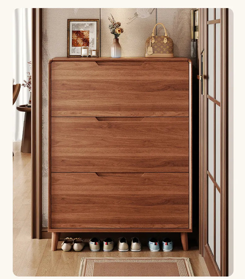 Ultra-thin Wooden Shoe Cabinets Integrated Against Wall Fashion Simple Shoe Cabinets Home Furniture La Combinaison YSXG