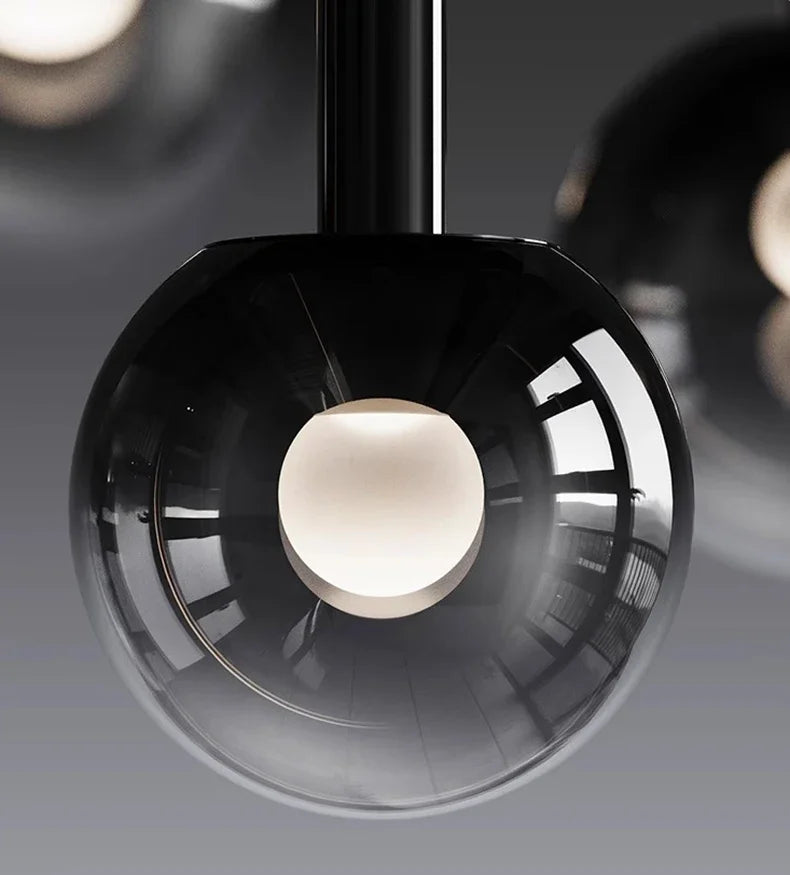 Designer Minimalist Staircase LED Pendant Modern Minimalist Loft Villa Duplex Rotating Staircase Light Long Pendant Restaurant P