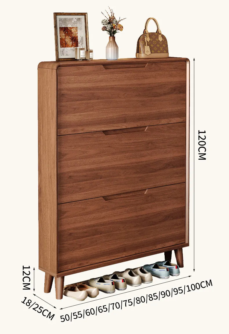 Ultra-thin Wooden Shoe Cabinets Integrated Against Wall Fashion Simple Shoe Cabinets Home Furniture La Combinaison YSXG