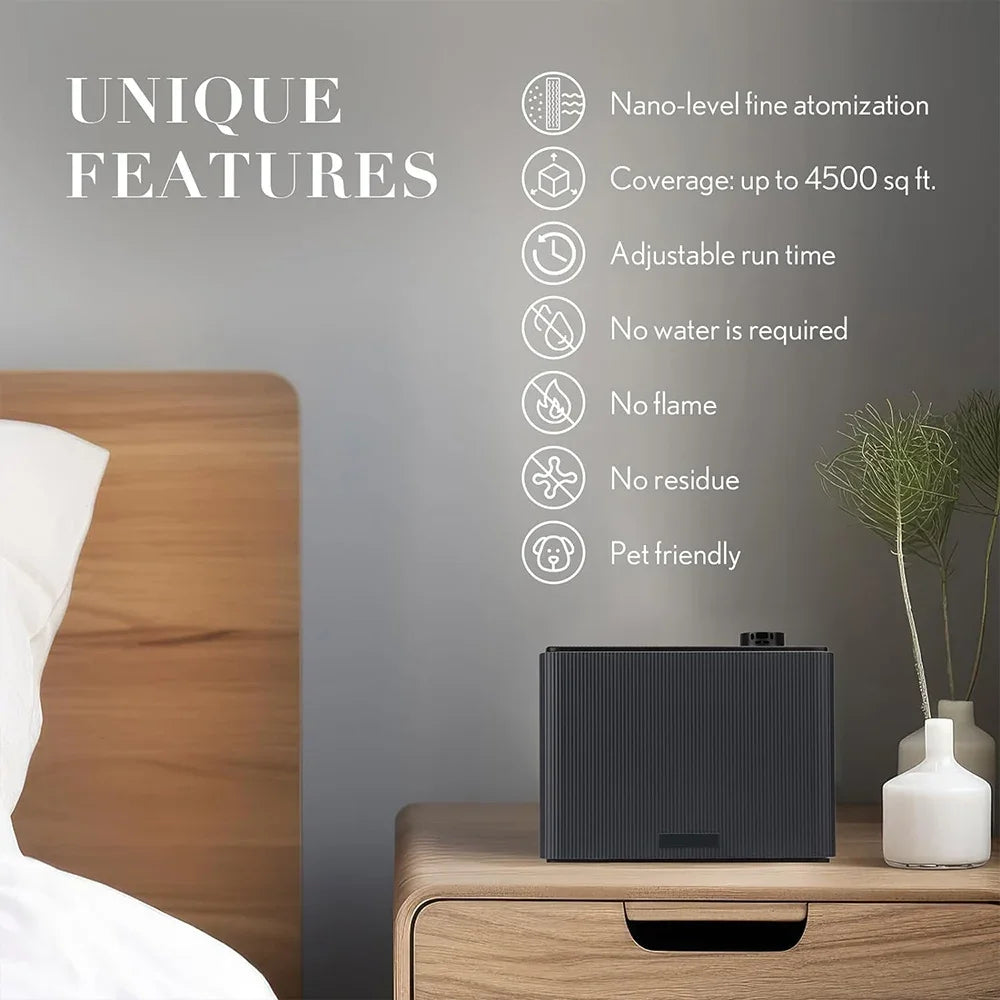 Waterless Essential Oil Difuser Smart Aromatherapy Nebulizer for Home