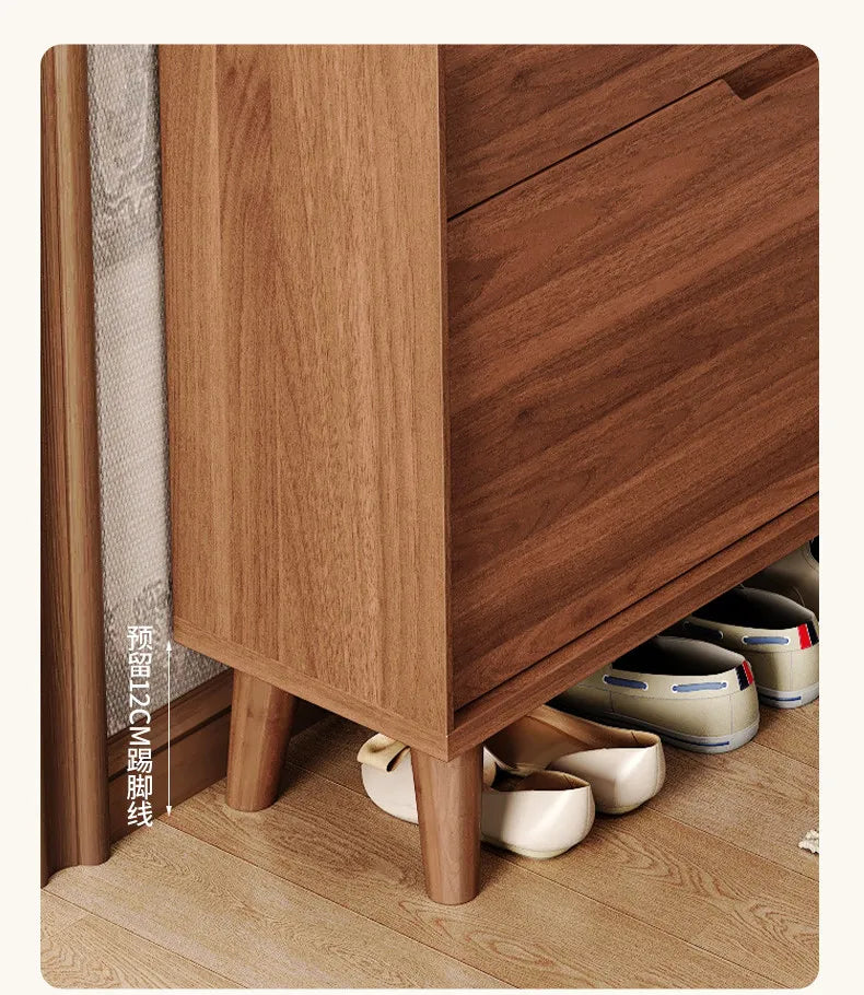 Ultra-thin Wooden Shoe Cabinets Integrated Against Wall Fashion Simple Shoe Cabinets Home Furniture La Combinaison YSXG
