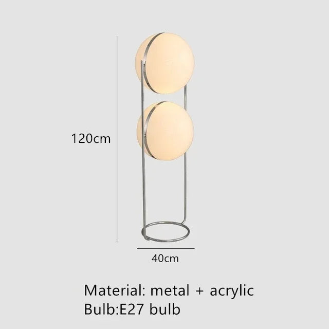 Modern Globe Floor Lamp Minimalist Chrome Standing Lamp for Living Room