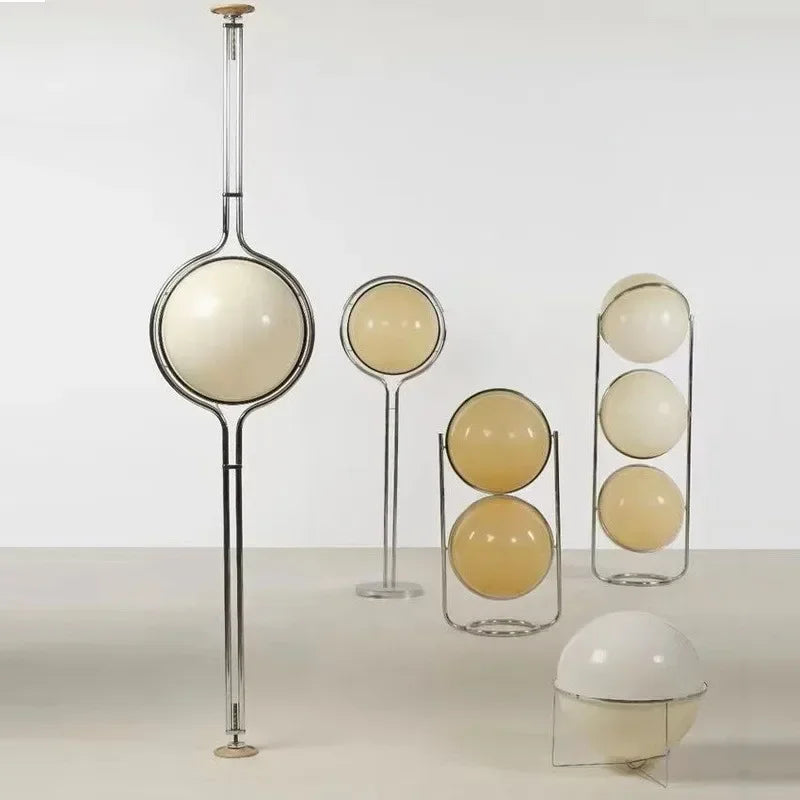Modern Globe Floor Lamp Minimalist Chrome Standing Lamp for Living Room