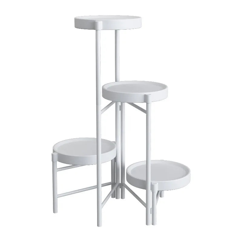 Simple Folding Wrought Iron Flower Stand Balcony Indoor Metal Plant Stand Manufacturer Wholesale Floor Small Potted Plant Stand