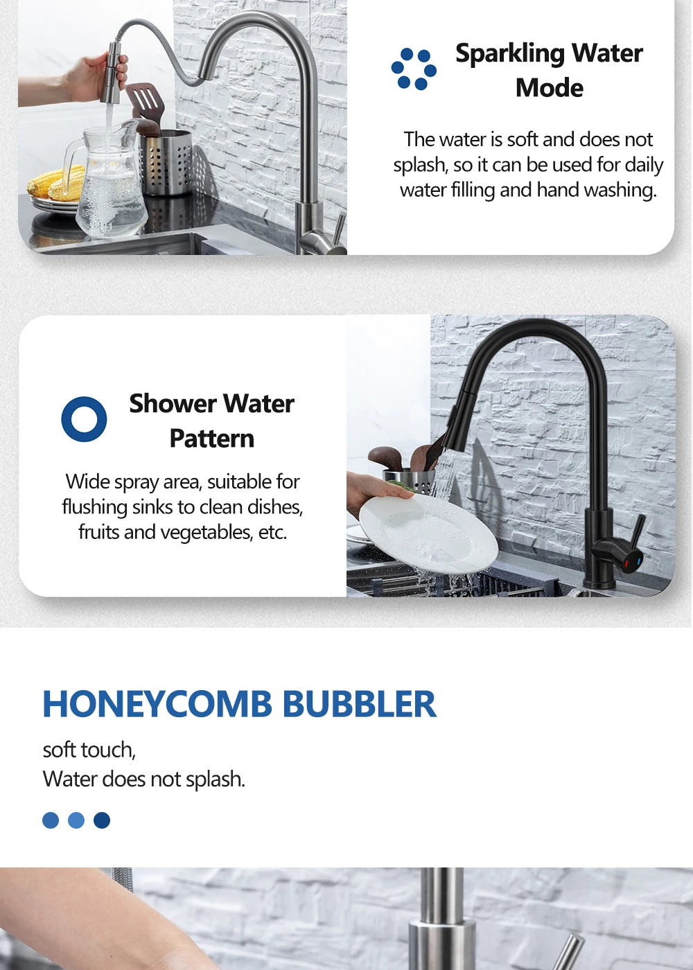 Pull Out Sensor Black Kitchen Faucet Sensitive Touch Control Faucet Mixer For Kitchen Touch Sensor Kitchen Mixer Tap